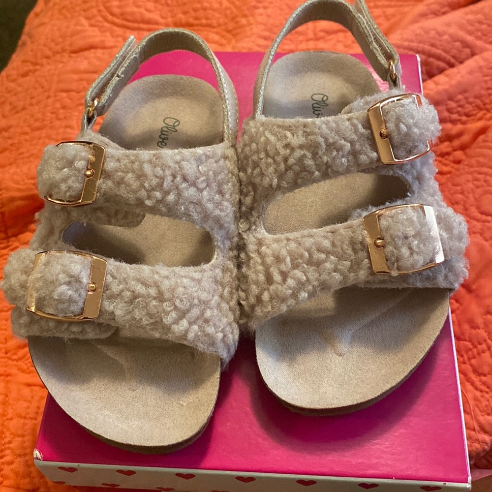 Blush colored toddler sandals